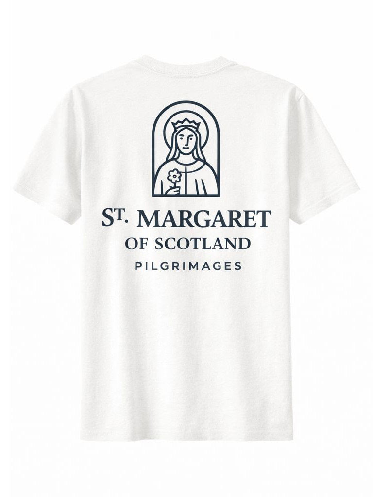 Camisetas blancas de las peregrinaciones de Santa Margarita de Escocia